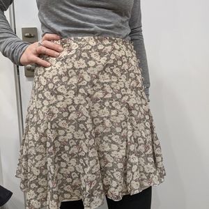 Club Monaco silk floral skirt